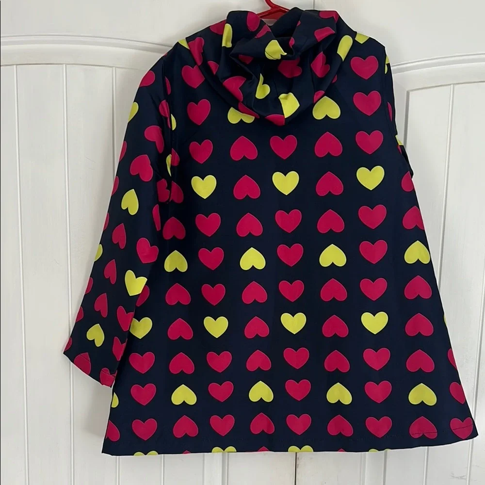 Gymboree Navy Jacket with Pink and Yellow Hearts‎